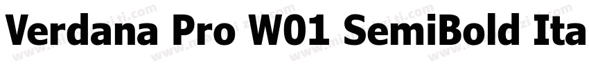 Verdana Pro W01 SemiBold Italic字体转换